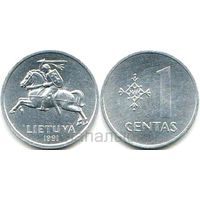 Литва 1 цент 1991