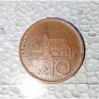 10 крон 1993 года Чехия. Чешская республика. Красивая монета!