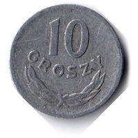Польша. 10 грошей. 1967 г.
