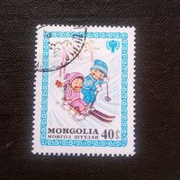Марка Монголия 1980 год Международный год ребенка