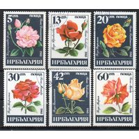 Флора Розы Болгария 1985 год серия из 6 марок
