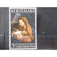 Новая Зеландия 1966 Рождество, живопись