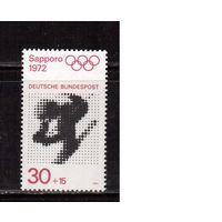 Германия(ФРГ)-1971,(Мих.682), **, Спорт, Зимняя ОИ-1972