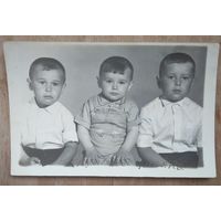 Три товарища. Фото 1960-х. 9х14 см