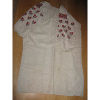 Рубаха100%-льняная,вышева ная,женская-СТАРИННАЯ-Кон ец-XIX-века.Размер-44.СЛА ВЯНСКАЯ.