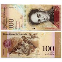Венесуэла. 100 боливаров (образца 27.12.2012 года, P93f, UNC)