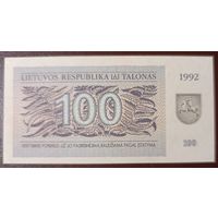 100 талонов 1992 года - Литва - UNC