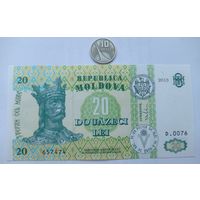 Werty71 Молдова 20 лей 2013 UNC банкнота