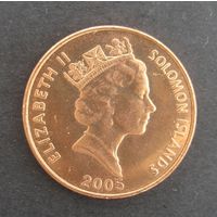 Соломоновы острова. 2 цента. 2005г. Птица.