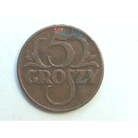 5 грош 1939 года. Польша. Монета А2-4-2