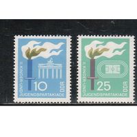 ГДР-1968,(Мих.1375-1376)  * (след от накл.)   ,  Спорт,