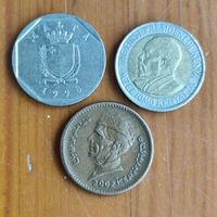 Кения 5 шиллингов 2009, Мальта 5 центов 1998, Пакистан 1 рупия 2002 -18