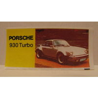Вкладыш от жвачки mayfair 36 Porsche 930 Turbo