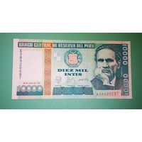 Банкнота 10 000 инти  Перу 1988 г.