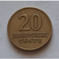 20 центов 1997 г. Литва
