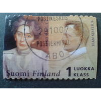 Финляндия 2004 живопись, портрет Сибелиуса с женой