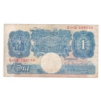 Великобритания 1 фунт образца 1940 года. Тип 367. Подпись K. O. Peppiatt