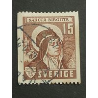 Швеция 1941. Святая Бригитта Шведская - Надпись "SANCTA BIRGITTA"