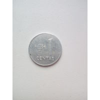 1 цент 1991 Литва алюминий