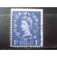 Англия 1958 Королева Елизавета 2  1 пенни