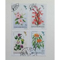 Венгрия 1991 / флора / цветы //4 марки из серии