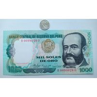 Werty71 Перу 1000 соль 1981 UNC банкнота