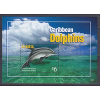 2011 Сент-Китс 1182/B105 Морская фауна - Дельфины 5,00 евро