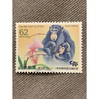 Япония 1992. Шимпанзе. Марка из серии