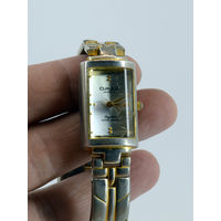 Часы наручные женские QMAX quartz Crystal waterproof (желтые). Япония.