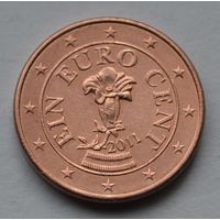 Австрия, 1 евроцент 2011 г.