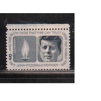 США-1964, (Мих.860) , ** , Личности , Кеннеди(одиночка),(1)