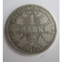 Германия 1 марка 1874 G серебро    .24-109