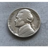США 5 центов 1943 Jefferson Nickel (P - Филадельфия) - серебро 0,350