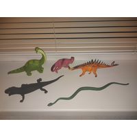 Динозавры, ящерица, змейка лотом