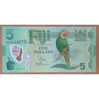 5 долларов 2012 года - Фиджи - UNC - полимер