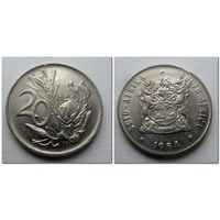 20 центов ЮАР 1984 г.в. - из коллекции.