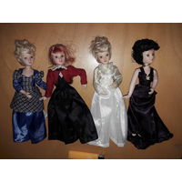 4 Фарфоровые куклы ростом по 20 см. Одним лотом.