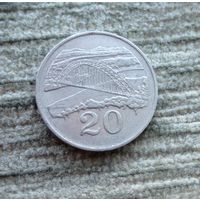 Werty71 Зимбабве 20 центов 1988 Мост