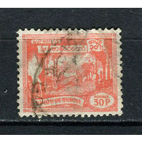 Бирма (Мьянма) - 1954 - Независимость. Рабочий слон  4А - [Mi.148] - 1 марка. Гашеная.  (LOT X4)