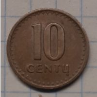Литва 10 центов 1991г. km88