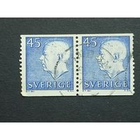 Швеция 1967. Король Густав VI Адольф. Сцепка