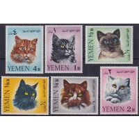 1965 Королевство Йемен 173-178 Кошки 10,00 евро