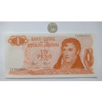 Werty71 Аргентина 1 песо 1970 - 1973 UNC банкнота