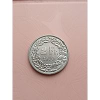 Швейцария 2 франка 1970г(4)