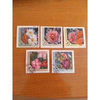 1970 СССР гашеная полная серия с 3 разновидностями 3867Va, 3870Va, 3871Va MNH** флора цветы (сф-9)
