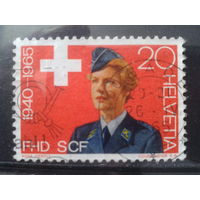 Швейцария 1965 Женщина в униформе, 25 лет женской службе