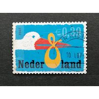 Нидерланды 2002  Рождение. Аисты | Животные (фауна) | Птицы