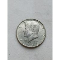 США 1/2 доллара 1968г(Серебро)