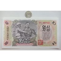 Werty71 КНДР Северная Корея 10 вона 1947 UNC банкнота