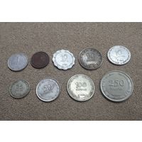 Израиль набор 9 монет (пруты)